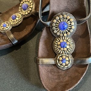 New - Montego Bay Club jeweled wedge heal sandals  - 11W